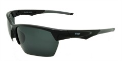 Wrapz 8120 Polarised Sunglasses Gloss Black with Grey Lens