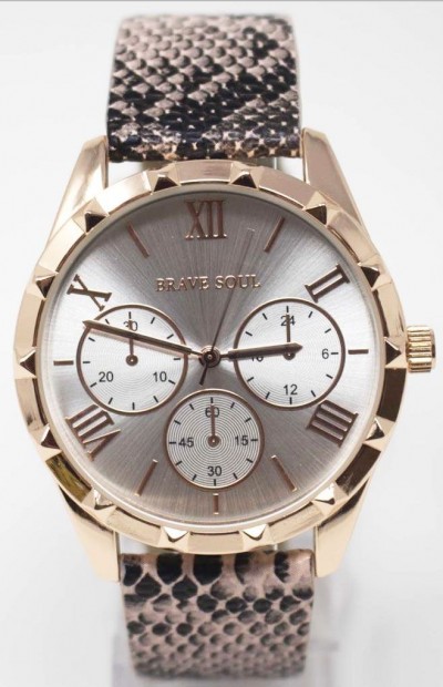 BRAVE SOUL Gents Watch Rose Gold with Snake Skin RRP BSL16A