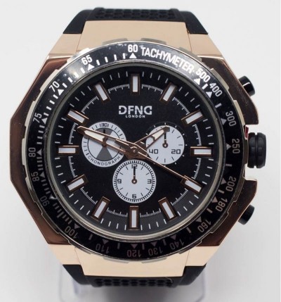 DFND Oversize Gents Fashion Watch Rose Gold & Blue DFN09A