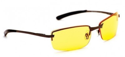 Night Driver Gloss Gunmetal with Yellow High Vision Low Light Lens