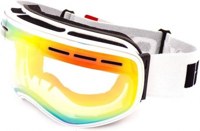 Bloc Low Light Moon 3 Ski Goggles White with Red Mirror Lens MT03