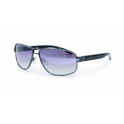 Bloc Polarised Disc Sunglasses Gunmetal Black with Silver Mirror Lenses P288
